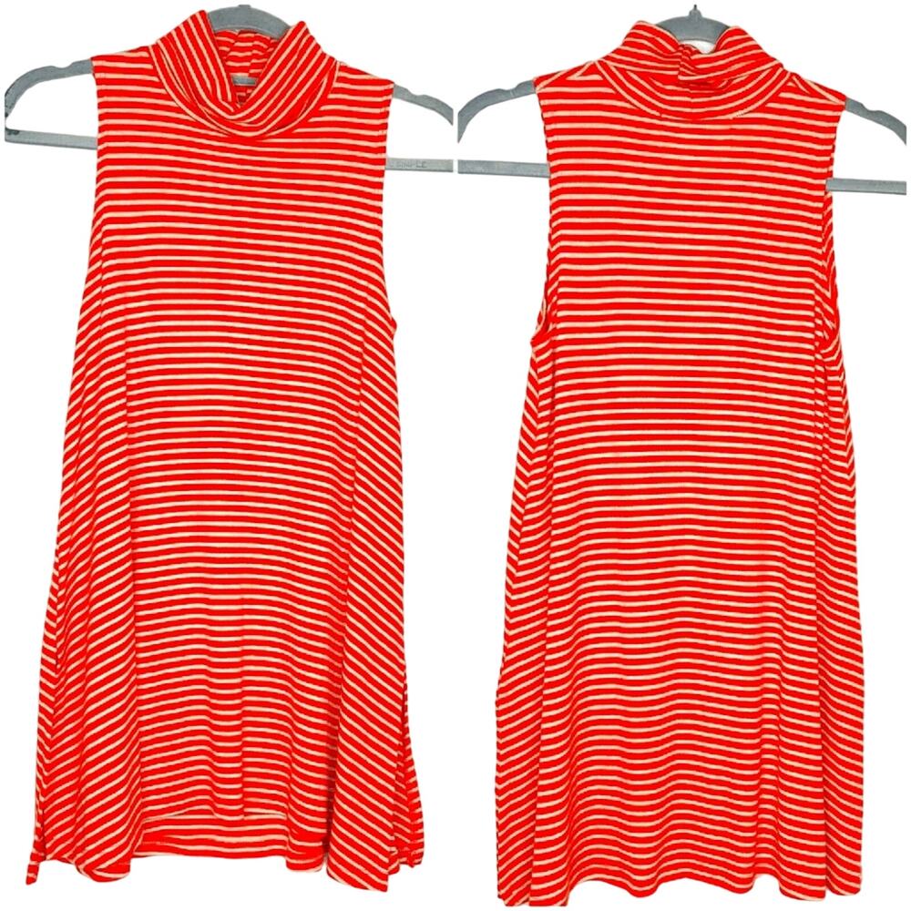Anthropologie Puella Striped Mock Neck Ribbed Tunic Top, Made in USA, Size Small - Picture 9 of 9